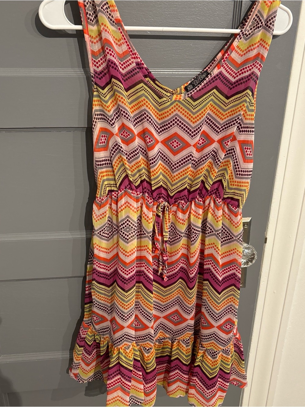 Colorful Chevron Sleeveless Summer Dress